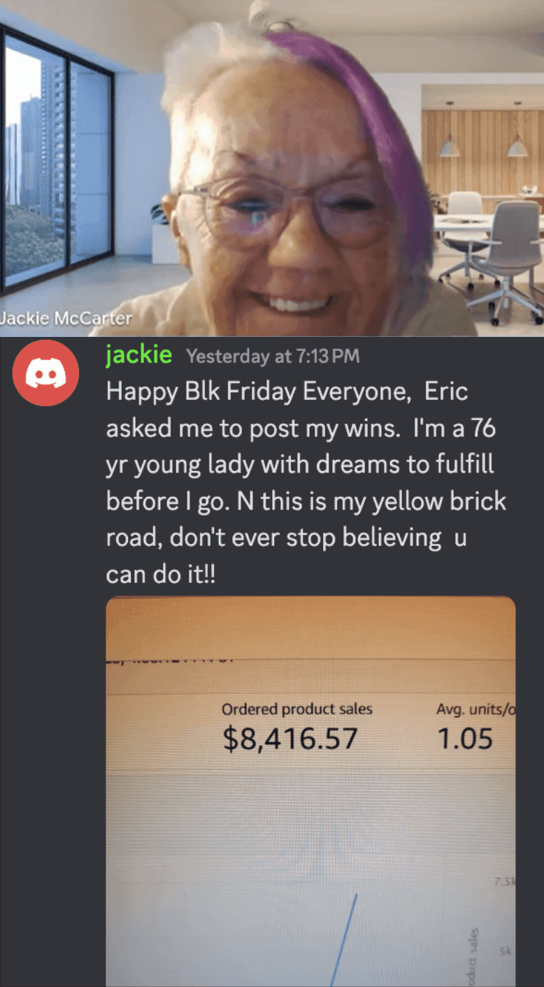 Jackie McCarter smiling on a video call